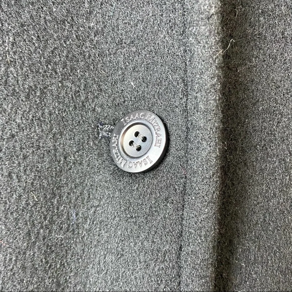 Vintage Isaac Mizrahi black wool trench coat - Picture 5 of 13